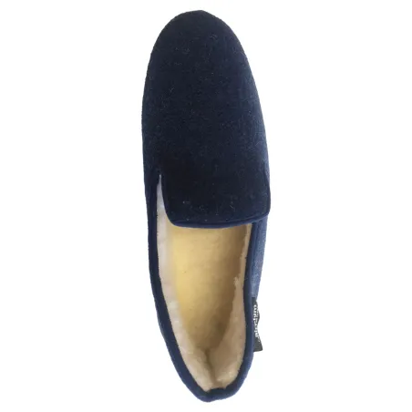 Chaussons Homme Fourrés Walas Bleu Marine - Confort Mémoire de Forme