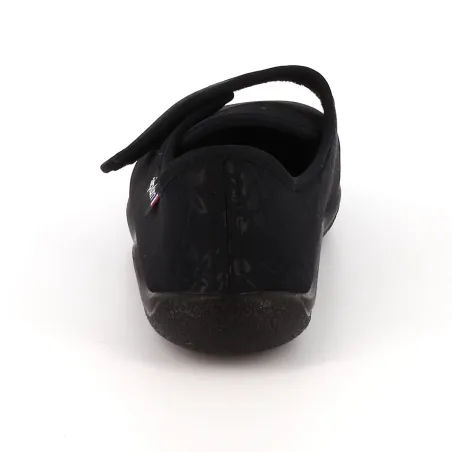 Chaussons Zulip Noirs à Scratch pour Femme - Confort et Style