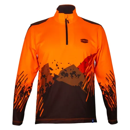 T-shirt manches longues haute visibilité orange - Norme EN 17353