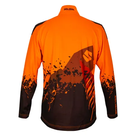 T-shirt manches longues haute visibilité orange - Norme EN 17353