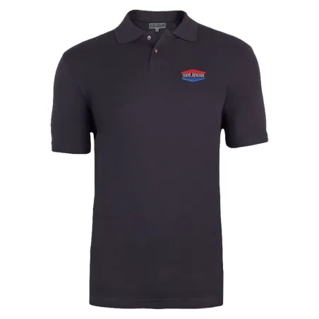 Polo Noir Brodé Solidur Manches Courtes - Professionnel