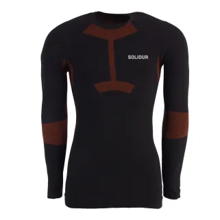Sous-vêtement technique haut Noir-Marron - Chaleur & Evacuation Humidité