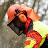 Casque Forestier Complet Orange avec Visière et Protection Auditive