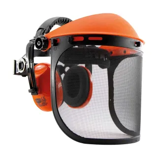 Set de débroussaillage complet avec protection intégrale - Orange
