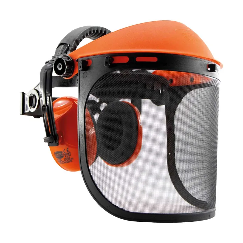 Set de débroussaillage complet avec protection intégrale - Orange