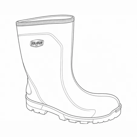 Demi-bottes de travail Allworker vert - Solithane résistante et isolante