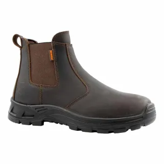 Bottines de travail Solden marron en cuir hydrofuge - Norme EN 20347:2022