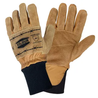 Gants Solidur de débardage en cuir avec renforts de paume