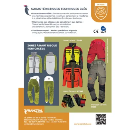 Pantalon Francital Cerbère vert anti-ronces | Ducatillon