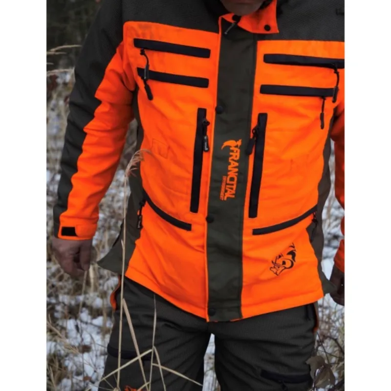 Veste de traque Francital Cerbère orange/vert | Ducatillon