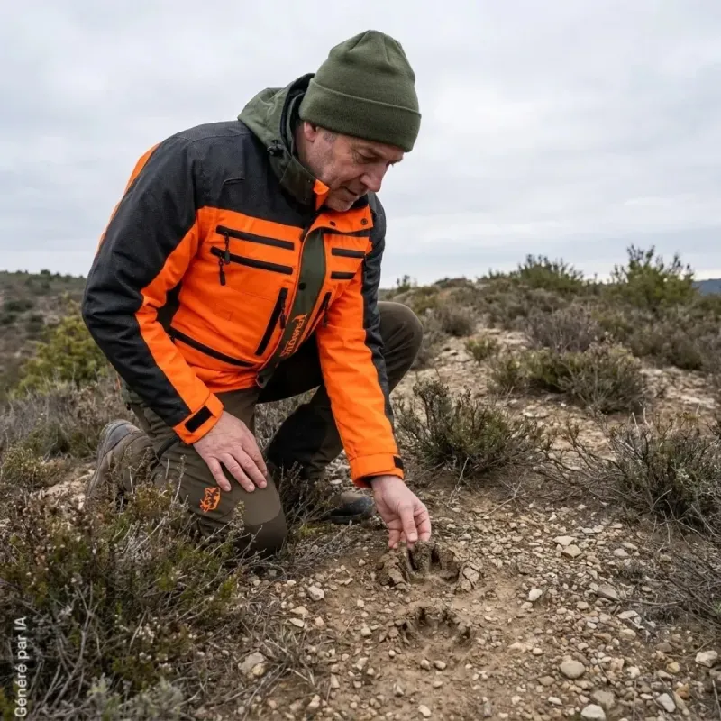 Veste de traque Francital Cerbère orange/vert | Ducatillon