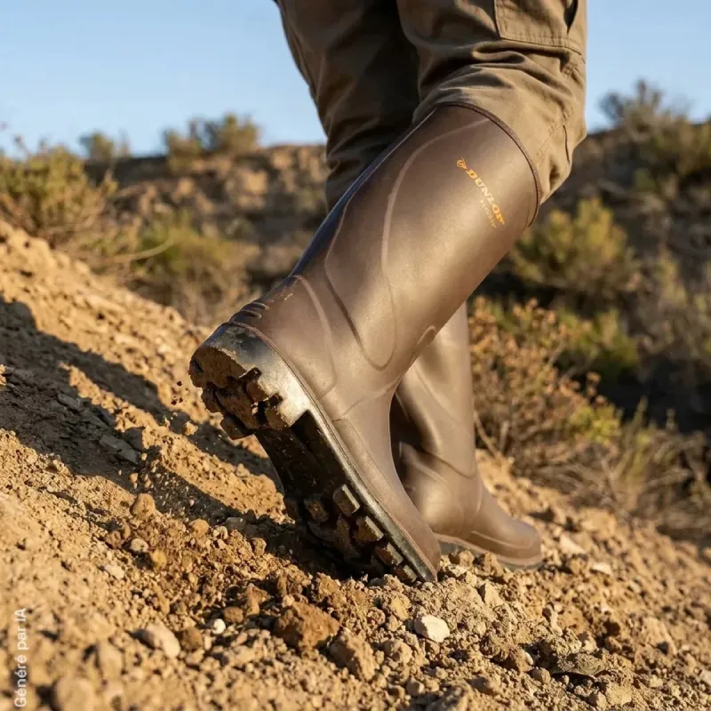 Bottes Dunlop Terroir Pro marron Purofort O4 | Ducatillon