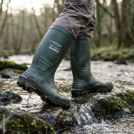 Bottes Dunlop JobGUARD vertes en Acifort O4 | Ducatillon