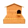 Nichoir flottant en bois pour oiseaux d’eau - 72 x 49 x 58 cm
