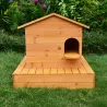 Nichoir flottant en bois pour oiseaux d’eau - 72 x 49 x 58 cm
