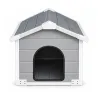Niche pour chien en polypropylène avec toit chalet 80x80 cm - Style bois