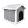 Niche pour chien en polypropylène avec toit chalet 80x80 cm - Style bois
