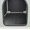 Niche pour chien en polypropylène avec toit chalet 80x80 cm - Style bois