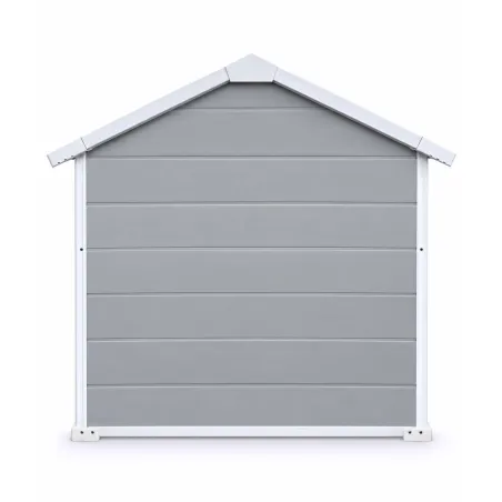 Niche pour chien en polypropylène - Toit chalet avec porte - 120x115 cm - Coloris bois
