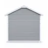 Niche pour chien en polypropylène - Toit chalet avec porte - 120x115 cm - Coloris bois