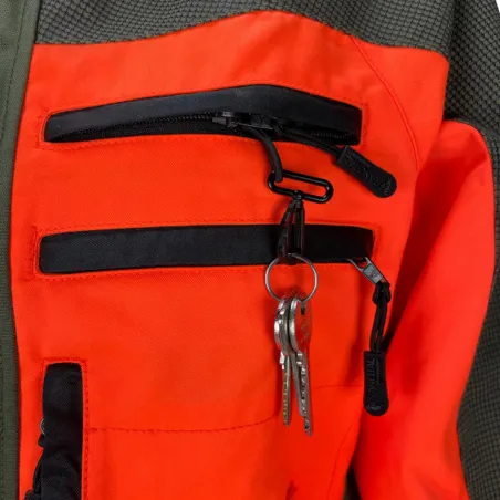 Veste de traque Francital Cerbère orange/vert | Ducatillon