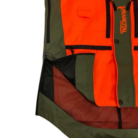 Veste de traque Francital Cerbère orange/vert | Ducatillon