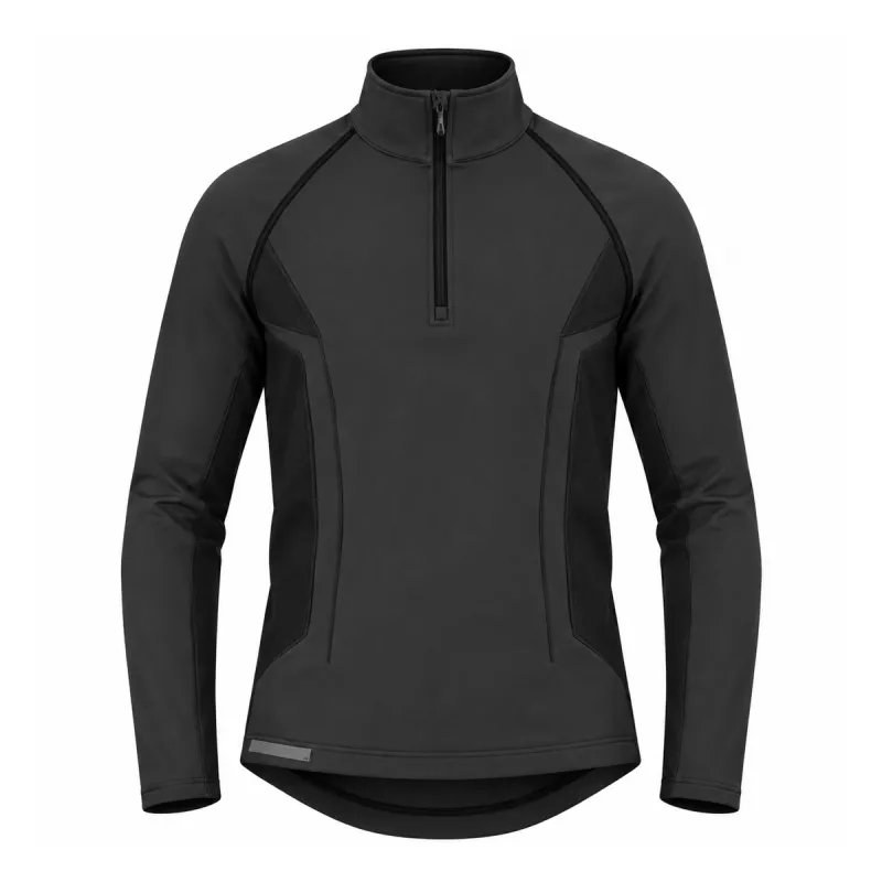 Base Layer Noir Col Zippé - Chasse Hivernale