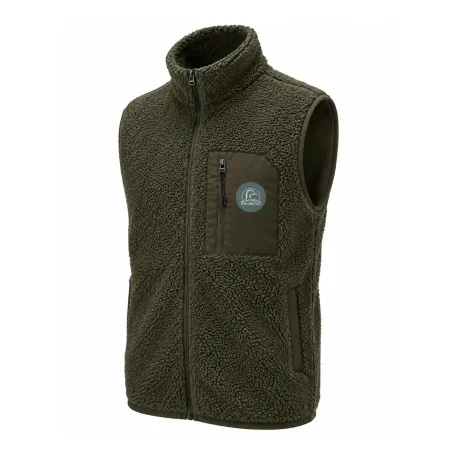 Gilet Gabion Unlimited Fury vert en polaire sherpa | Ducatillon