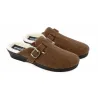 Chaussons Mules Opaline Marron pour Femme - Sabot Confortable
