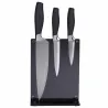 Set de 3 couteaux sur support acrylique noir - Lames inox 2Cr14