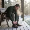 Pull camionneur homme kaki laine mélangée doublé polaire