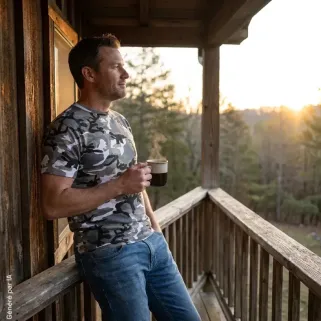 T-shirt homme Idaho camouflage désert coton 160 g/m² | Ducatillon