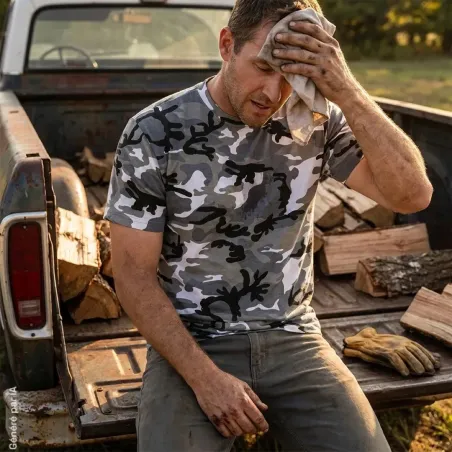 T-shirt homme Idaho camouflage désert coton 160 g/m² | Ducatillon
