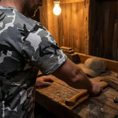 T-shirt homme Idaho camouflage désert coton 160 g/m² | Ducatillon