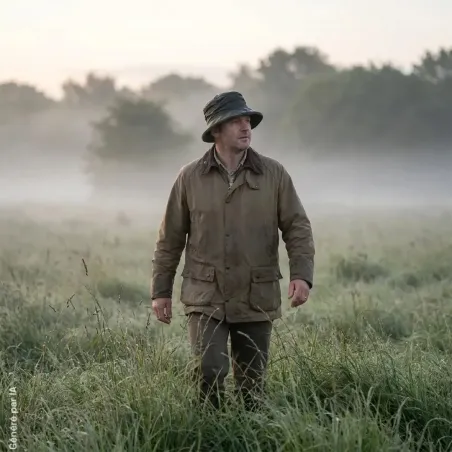 Chapeau Walker & Hawkes Diana Country vert en coton ciré