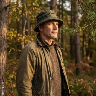 Chapeau Walker & Hawkes Diana Country vert en coton ciré