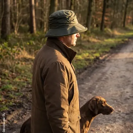 Chapeau Walker & Hawkes Diana Country vert en coton ciré