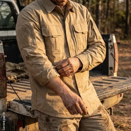 Chemise A10 Equipment Fighter sable renforcée et ventilée