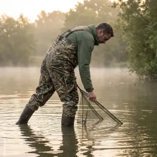 Waders Taslan Max4 camouflage bottes PVC doublées néoprène