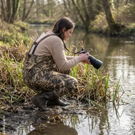 Waders Taslan Max4 camouflage bottes PVC doublées néoprène