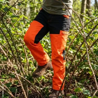 Pantalon enfant Treeland orange kaki renforcé nano-ripstop