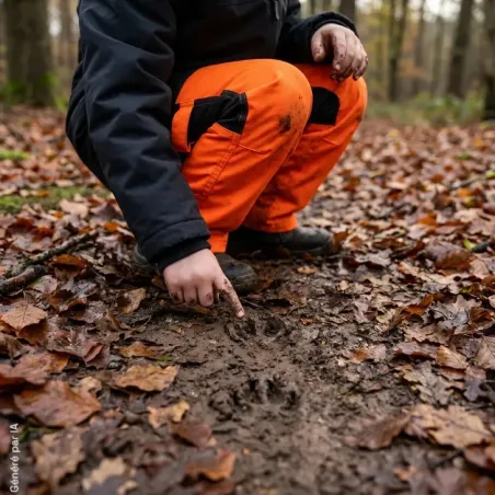 Pantalon enfant Treeland orange kaki renforcé nano-ripstop