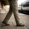 Pantalon treillis M64 kaki en satin de coton à genoux doublés