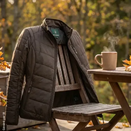 Veste chauffante femme Deerhunter marron matelassée | Ducatillon