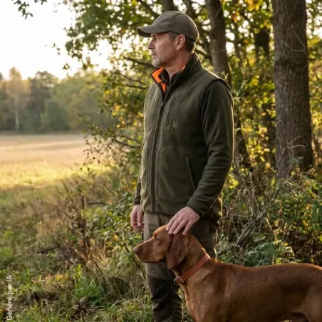 Gilet polaire réversible Deerhunter Gamekeeper orange vert
