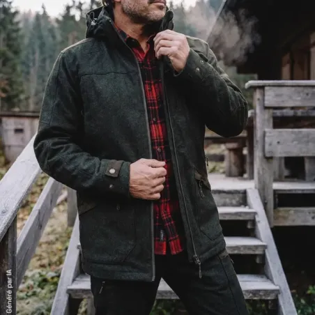 Veste Deerhunter Tatra verte en laine mélangée déperlante