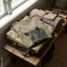 T-shirt Deerhunter Jaxon kaki motif sanglier, coton 160 g/m²