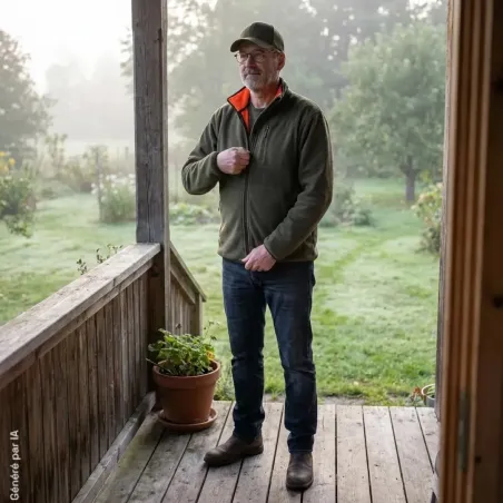Veste polaire réversible Deerhunter Gamekeeper orange verte