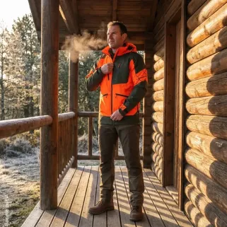 Veste Chiruca Isis orange et verte renforcée ARMOTEX ripstop