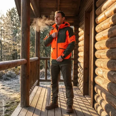 Veste Chiruca Isis orange et verte renforcée ARMOTEX ripstop
